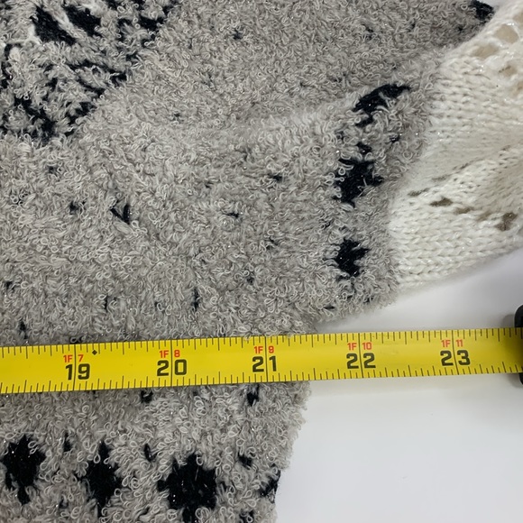 Maurice’s Cardigan Sweater Size Large Open front Creme Black Gray New NWT - Picture 11 of 14